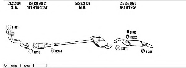 FONOS VW45001 Exhaust System